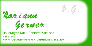 mariann gerner business card